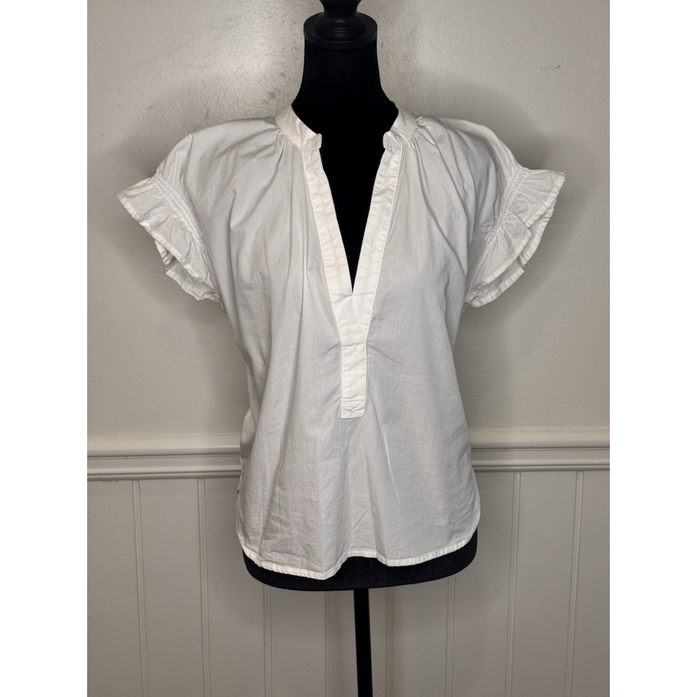 Anthropologie Pilcro Blouse M Tatum Cottagecore Romantic Puff Sleeve Peasant Top - Picture 3 of 12